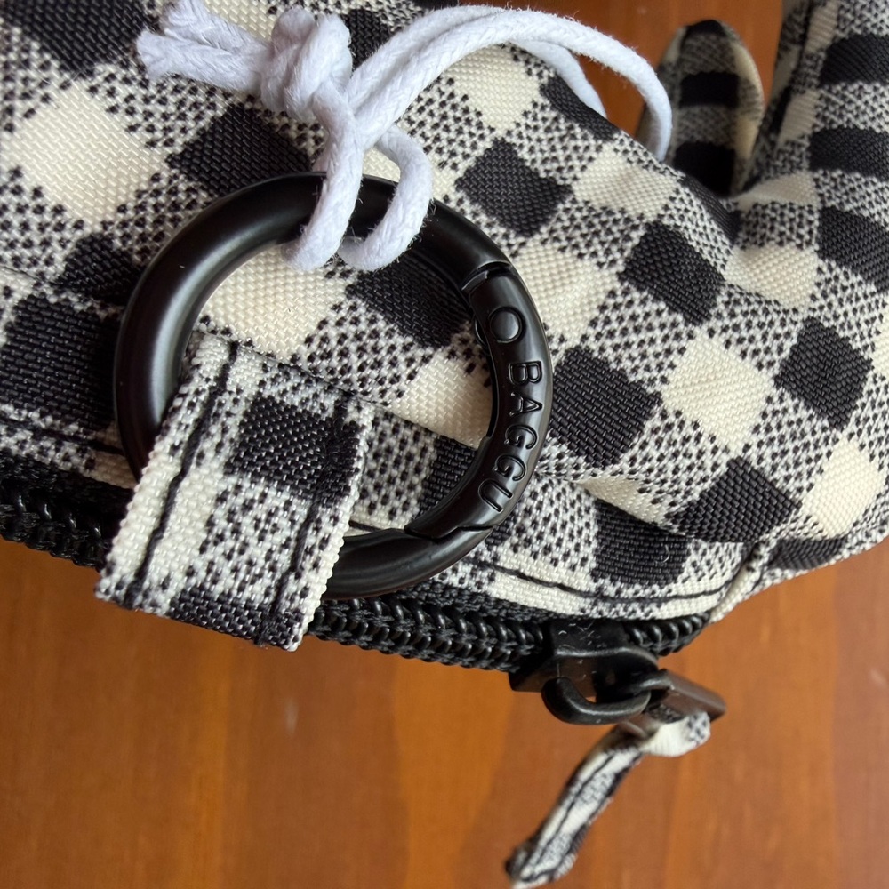 BAGGU Black and White gingham horse Keychain/pouch - Picture 5 of 5